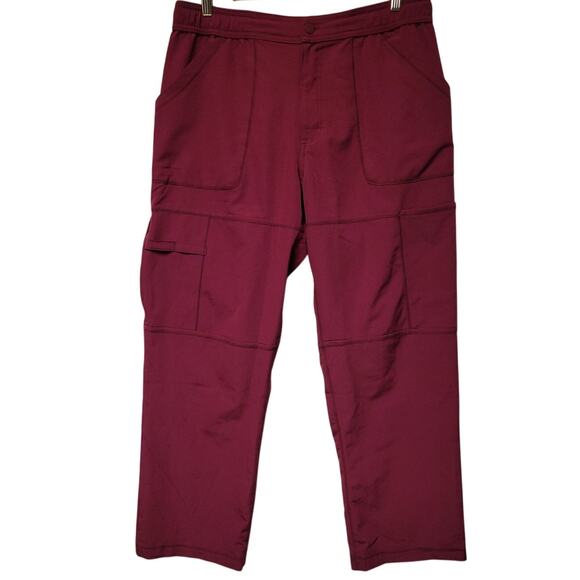 Dickies Dynamix Zip Fly Cargo Scrub Pants DK110S Medical Stretch Size‎ L Short - Picture 1 of 8